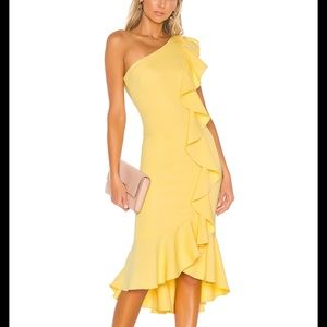 Likely Ruffled Yellow Dress - Linette